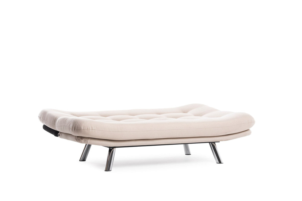 Canapea extensibilă 3 locuri Misa, Versiunea 3, Crem, 175x52x40 cm