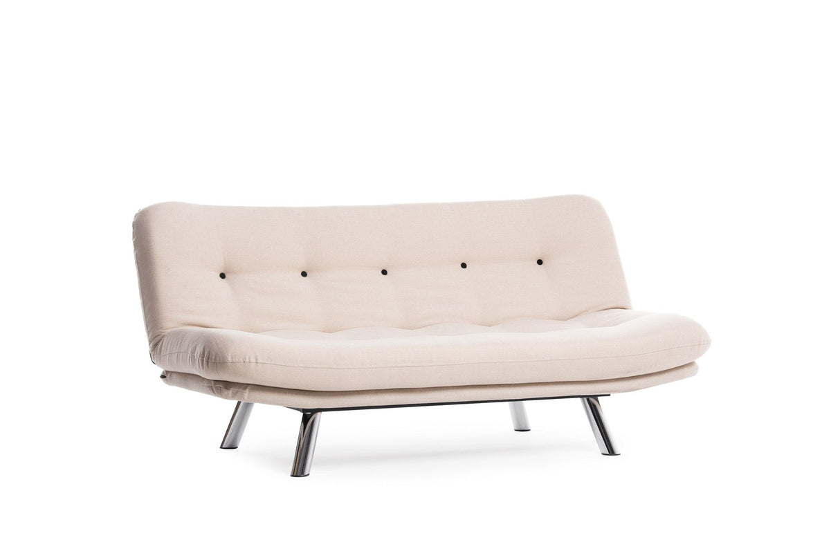 Canapea extensibilă 3 locuri Misa, Versiunea 3, Crem, 175x52x40 cm