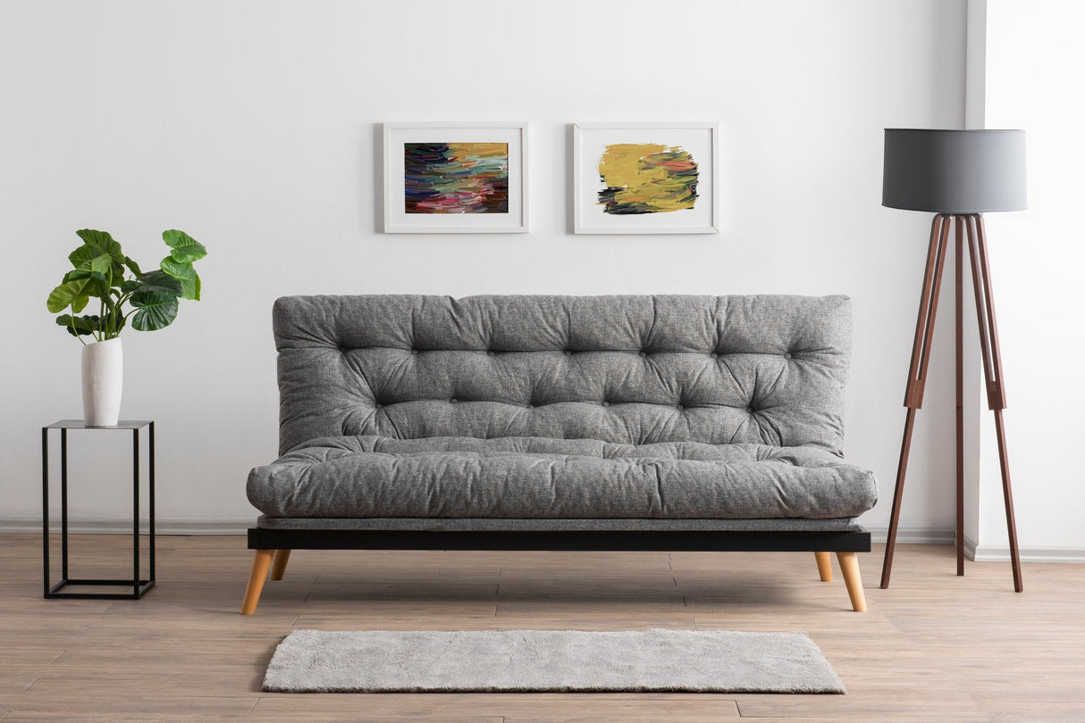 Canapea extensibilă 3 locuri Saki, Diverse culori, 185x43x48 cm - Gri deschis | SKU: 859FTN2847 | Canapea extensibilă 3 locuri Saki, 185x43x48 cm, varianta Gri deschis, produs pentru amenajarea locuinței, disponibil online în România la CasaMob