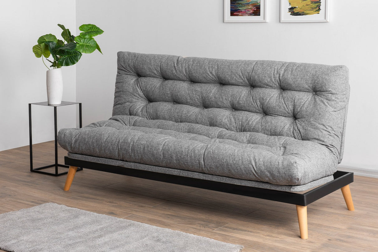 Canapea extensibilă 3 locuri Saki, Diverse culori, 185x43x48 cm - Gri deschis | SKU: 859FTN2847 | Canapea extensibilă 3 locuri Saki, 185x43x48 cm, varianta Gri deschis, produs pentru amenajarea locuinței, disponibil online în România la CasaMob
