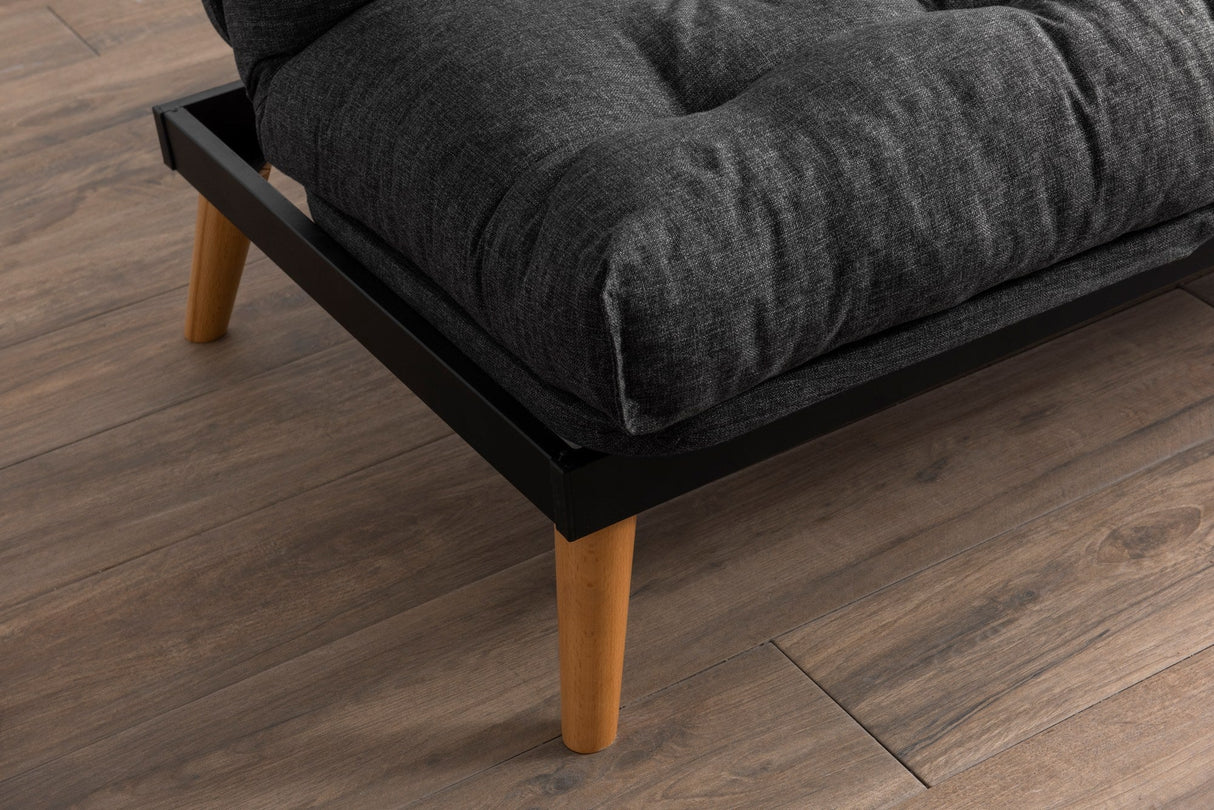 Canapea extensibilă 3 locuri Saki, Diverse culori, 185x43x48 cm - Gri închis | SKU: 859FTN2848 | Canapea extensibilă 3 locuri Saki, 185x43x48 cm, varianta Gri închis, produs pentru amenajarea locuinței, disponibil online în România la CasaMob