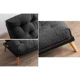 Canapea extensibilă 3 locuri Saki, Diverse culori, 185x43x48 cm - Gri închis | SKU: 859FTN2848 | Canapea extensibilă 3 locuri Saki, 185x43x48 cm, varianta Gri închis, produs pentru amenajarea locuinței, disponibil online în România la CasaMob