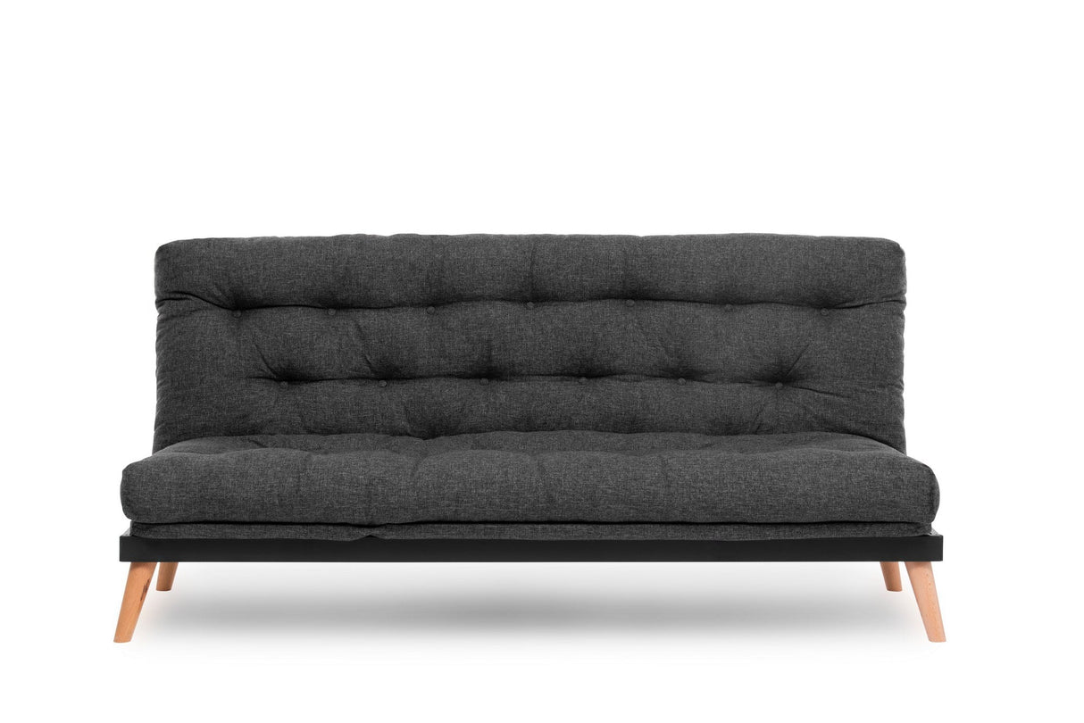 Canapea extensibilă 3 locuri Saki, Diverse culori, 185x43x48 cm - Gri închis | SKU: 859FTN2848 | Canapea extensibilă 3 locuri Saki, 185x43x48 cm, varianta Gri închis, produs pentru amenajarea locuinței, disponibil online în România la CasaMob