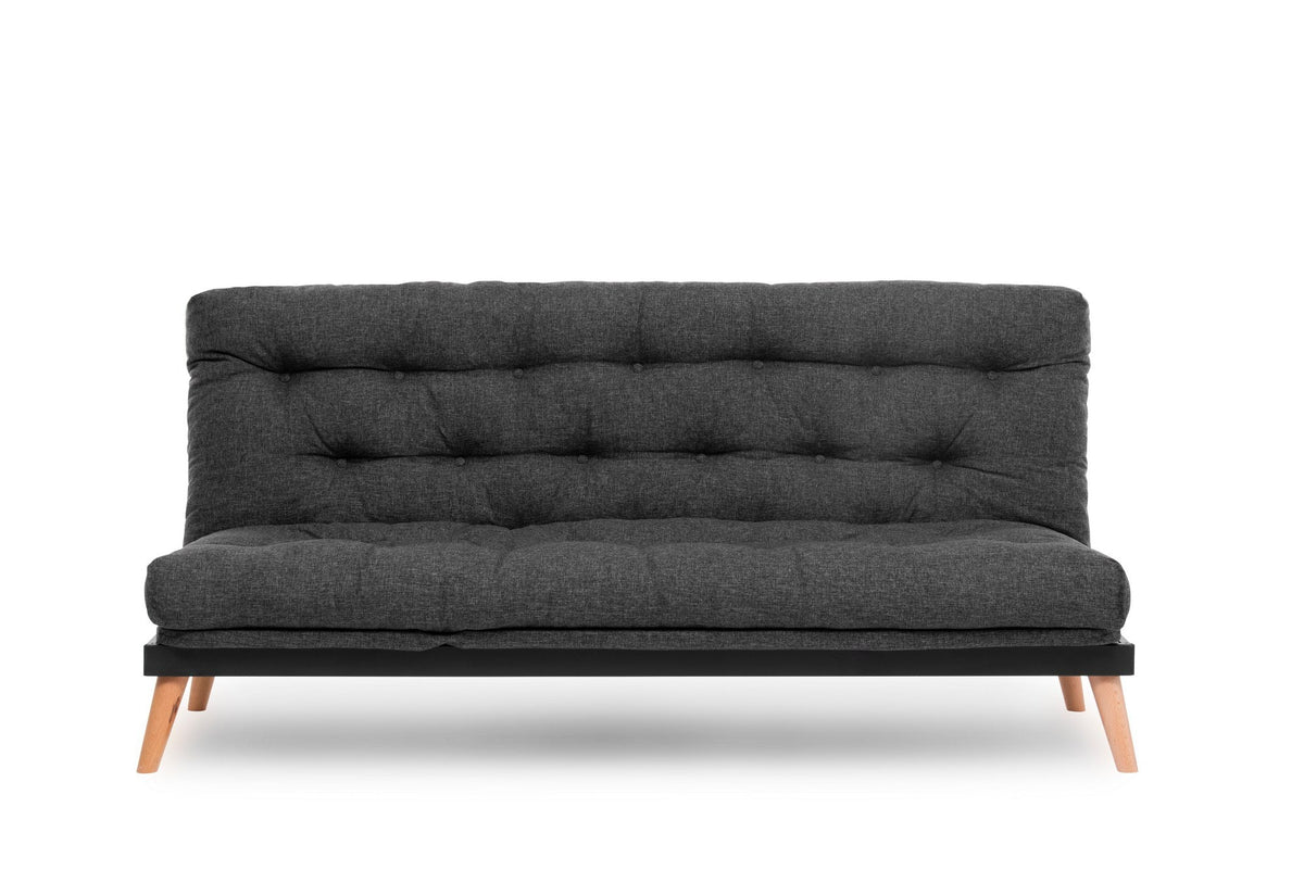 Gri închis | SKU: 859FTN2848 | Canapea extensibilă 3 locuri Saki, 185x43x48 cm, varianta Gri închis, produs pentru amenajarea locuinței, disponibil online în România la CasaMob