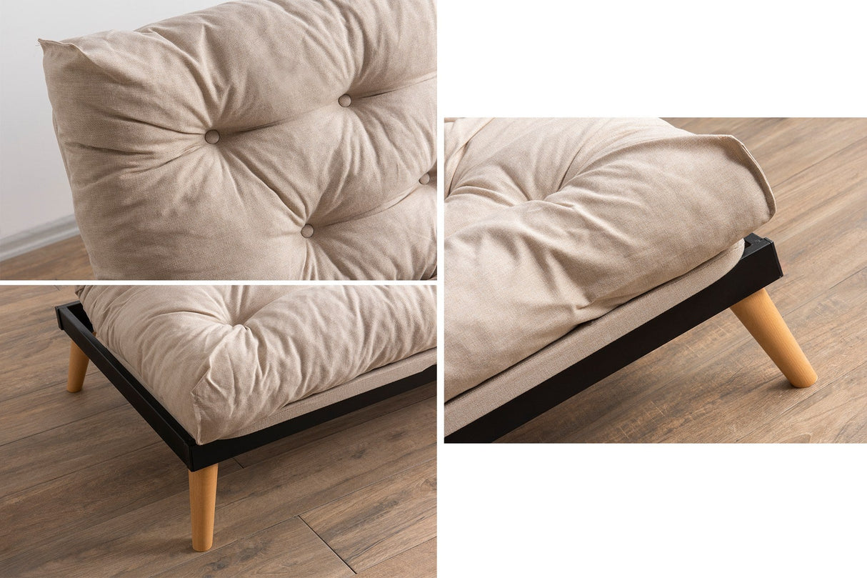 Canapea extensibilă 3 locuri Saki, Diverse culori, 185x43x48 cm - Crem | SKU: 859FTN2849 | Canapea extensibilă 3 locuri Saki, 185x43x48 cm, varianta Crem, produs pentru amenajarea locuinței, disponibil online în România la CasaMob
