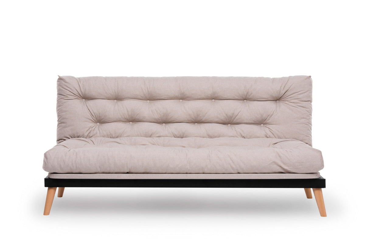 Crem | SKU: 859FTN2849 | Canapea extensibilă 3 locuri Saki, 185x43x48 cm, varianta Crem, produs pentru amenajarea locuinței, disponibil online în România la CasaMob