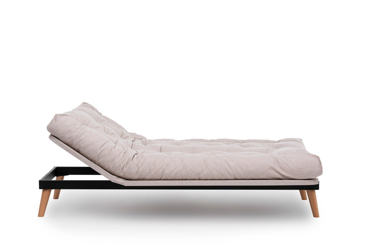 Crem | SKU: 859FTN2849 | Canapea extensibilă 3 locuri Saki, 185x43x48 cm, varianta Crem, produs pentru amenajarea locuinței, disponibil online în România la CasaMob
