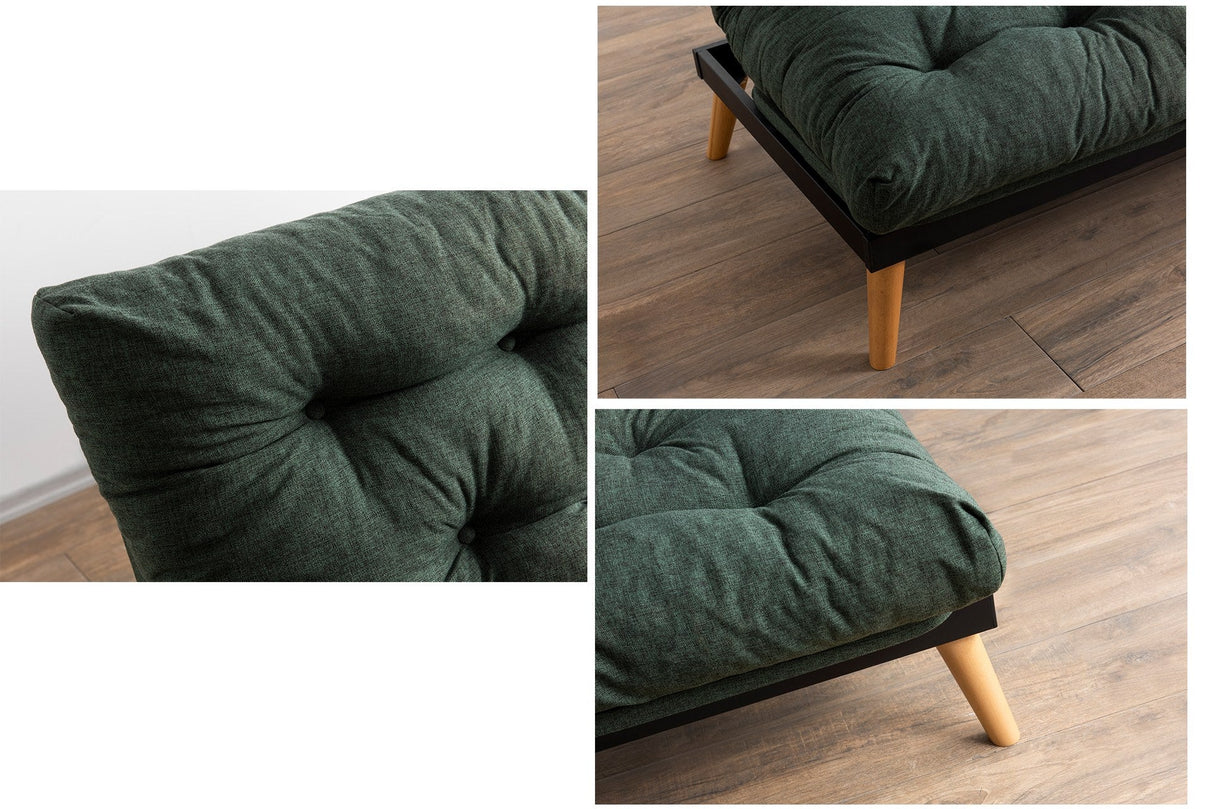 Canapea extensibilă 3 locuri Saki, Diverse culori, 185x43x48 cm - Verde | SKU: 859FTN2850 | Canapea extensibilă 3 locuri Saki, 185x43x48 cm, varianta Verde, produs pentru amenajarea locuinței, disponibil online în România la CasaMob