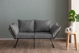 Canapea extensibilă 2 locuri Viper, Diverse culori, 150x60x78 cm - Gri deschis | SKU: 859FTN2857 | Canapea extensibilă 2 locuri Viper, 150x60x78 cm, varianta Gri deschis, produs pentru amenajarea locuinței, disponibil online în România la CasaMob