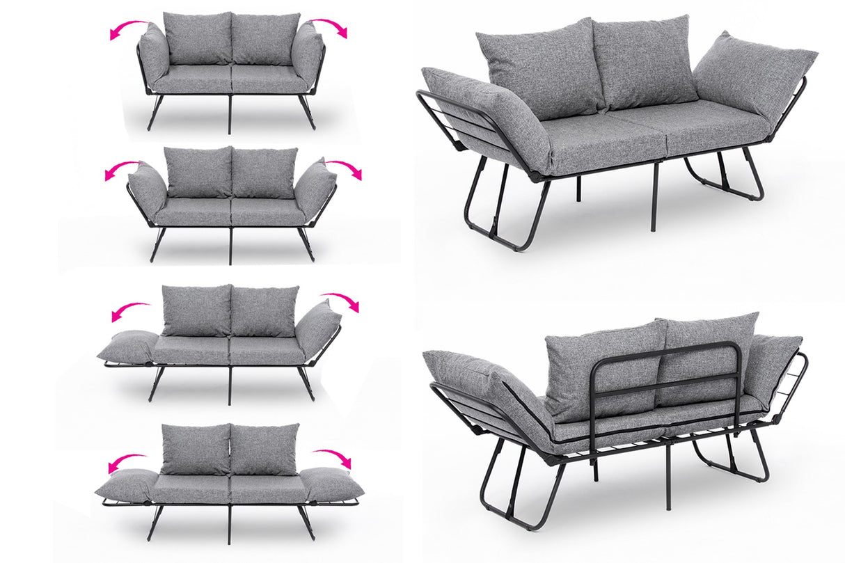 Canapea extensibilă 2 locuri Viper, Diverse culori, 150x60x78 cm - Gri deschis | SKU: 859FTN2857 | Canapea extensibilă 2 locuri Viper, 150x60x78 cm, varianta Gri deschis, produs pentru amenajarea locuinței, disponibil online în România la CasaMob