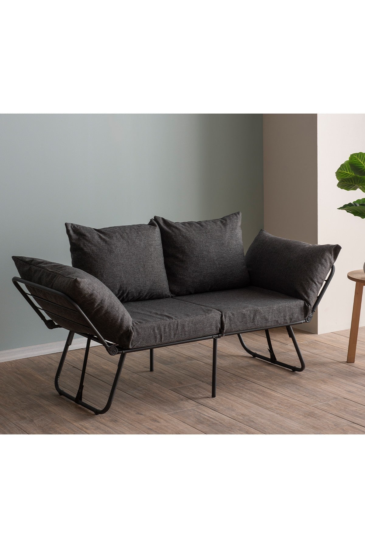 Canapea extensibilă 2 locuri Viper, Diverse culori, 150x60x78 cm - Gri închis | SKU: 859FTN2858 | Canapea extensibilă 2 locuri Viper, 150x60x78 cm, varianta Gri închis, produs pentru amenajarea locuinței, disponibil online în România la CasaMob