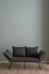 Canapea extensibilă 2 locuri Viper, Diverse culori, 150x60x78 cm - Gri închis | SKU: 859FTN2858 | Canapea extensibilă 2 locuri Viper, 150x60x78 cm, varianta Gri închis, produs pentru amenajarea locuinței, disponibil online în România la CasaMob