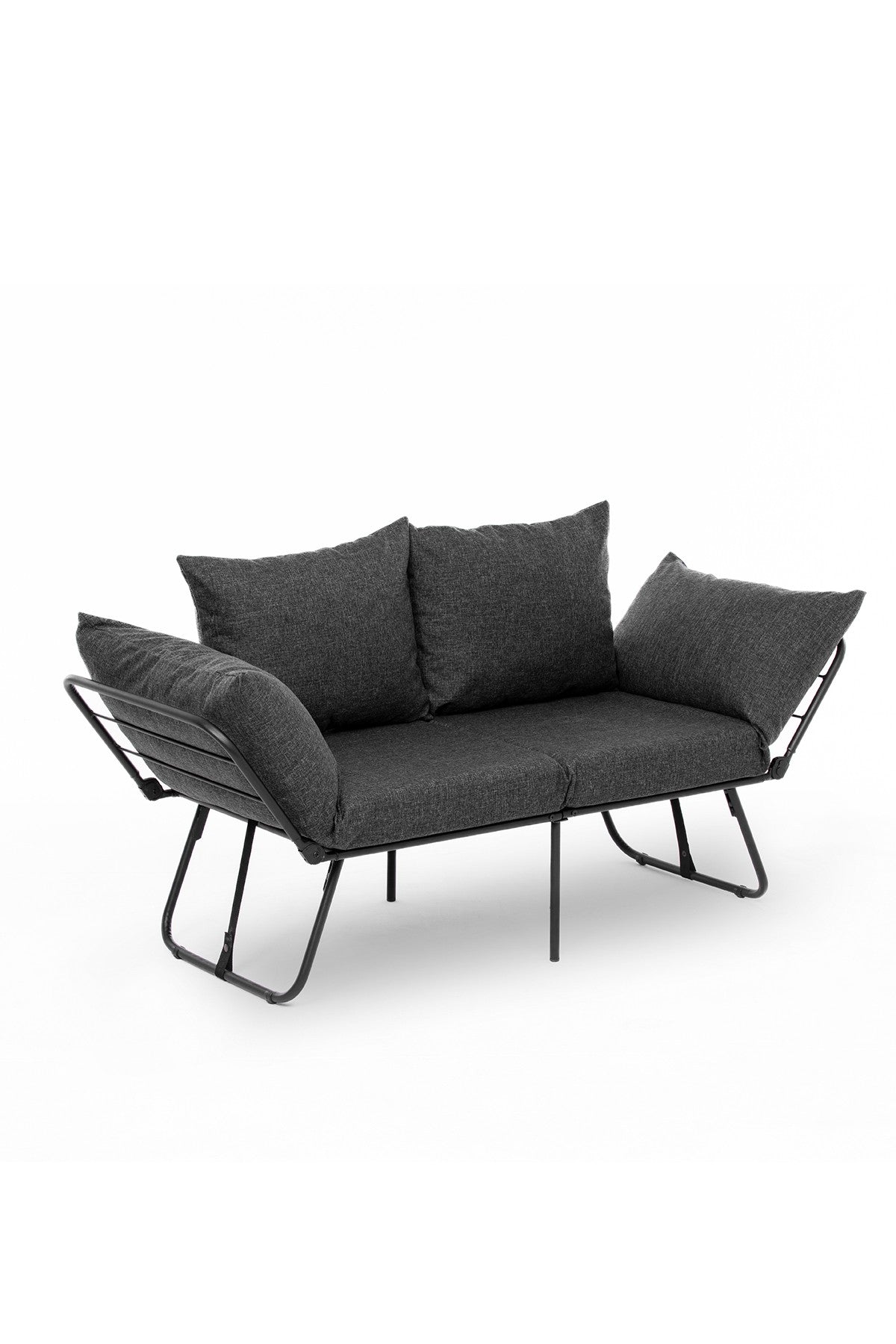 Canapea extensibilă 2 locuri Viper, Diverse culori, 150x60x78 cm - Gri închis | SKU: 859FTN2858 | Canapea extensibilă 2 locuri Viper, 150x60x78 cm, varianta Gri închis, produs pentru amenajarea locuinței, disponibil online în România la CasaMob