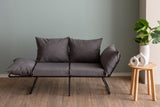 Canapea extensibilă 2 locuri Viper, Diverse culori, 150x60x78 cm - Gri mediu | SKU: 859FTN2862 | Canapea extensibilă 2 locuri Viper, 150x60x78 cm, varianta Gri mediu, produs pentru amenajarea locuinței, disponibil online în România la CasaMob