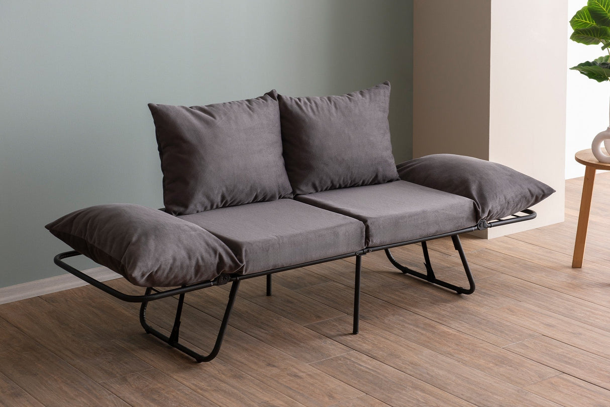 Canapea extensibilă 2 locuri Viper, Diverse culori, 150x60x78 cm - Gri mediu | SKU: 859FTN2862 | Canapea extensibilă 2 locuri Viper, 150x60x78 cm, varianta Gri mediu, produs pentru amenajarea locuinței, disponibil online în România la CasaMob