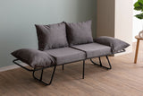 Canapea extensibilă 2 locuri Viper, Diverse culori, 150x60x78 cm - Gri mediu | SKU: 859FTN2862 | Canapea extensibilă 2 locuri Viper, 150x60x78 cm, varianta Gri mediu, produs pentru amenajarea locuinței, disponibil online în România la CasaMob