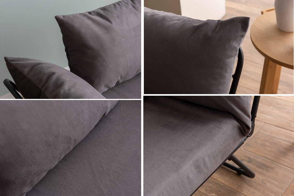 Canapea extensibilă 2 locuri Viper, Diverse culori, 150x60x78 cm - Gri mediu | SKU: 859FTN2862 | Canapea extensibilă 2 locuri Viper, 150x60x78 cm, varianta Gri mediu, produs pentru amenajarea locuinței, disponibil online în România la CasaMob