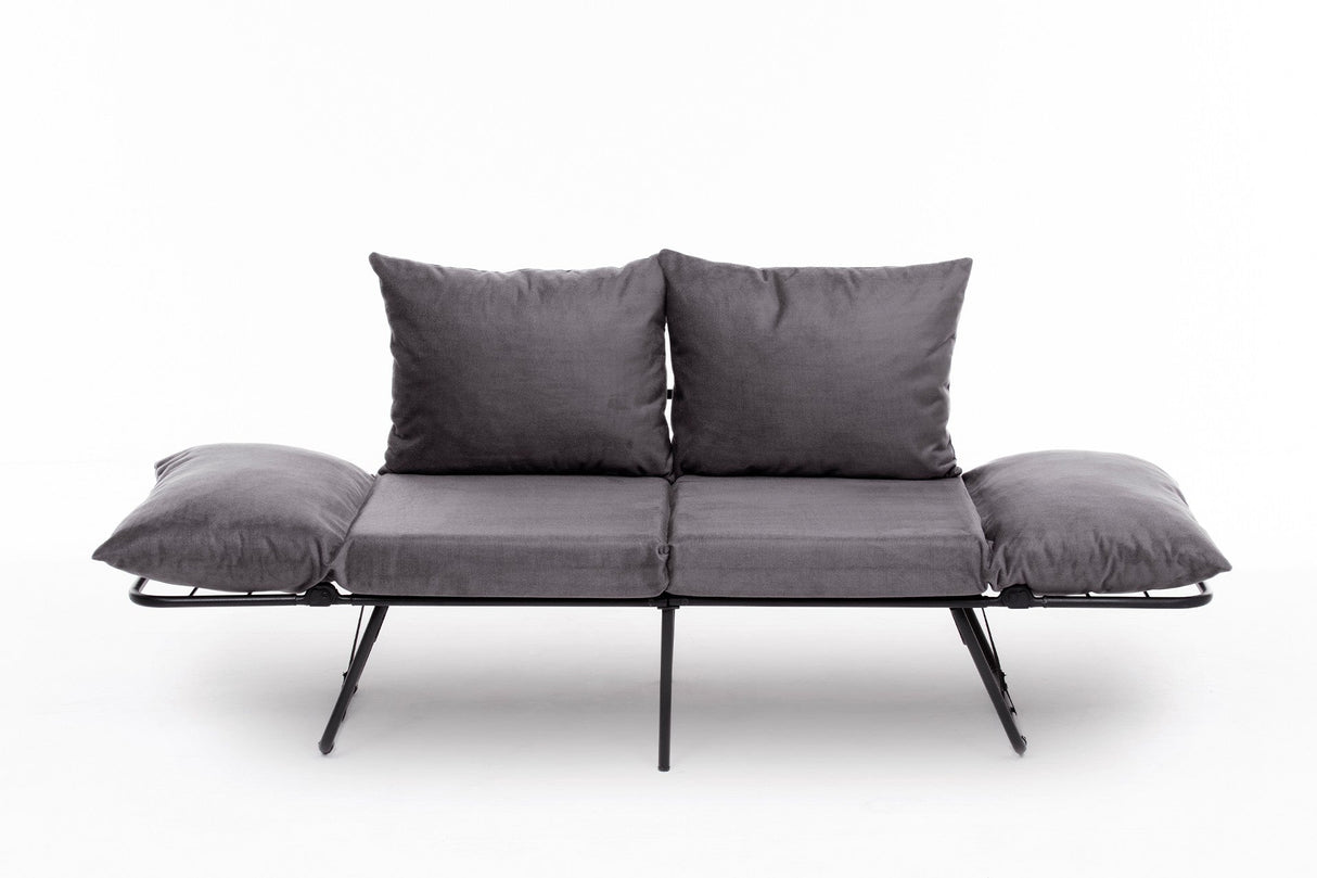 Canapea extensibilă 2 locuri Viper, Diverse culori, 150x60x78 cm - Gri mediu | SKU: 859FTN2862 | Canapea extensibilă 2 locuri Viper, 150x60x78 cm, varianta Gri mediu, produs pentru amenajarea locuinței, disponibil online în România la CasaMob