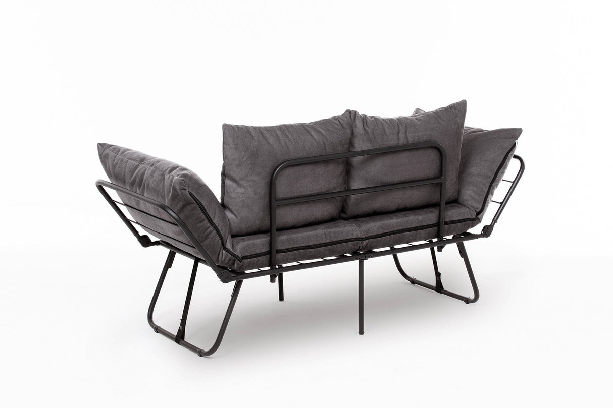 Canapea extensibilă 2 locuri Viper, Diverse culori, 150x60x78 cm - Gri mediu | SKU: 859FTN2862 | Canapea extensibilă 2 locuri Viper, 150x60x78 cm, varianta Gri mediu, produs pentru amenajarea locuinței, disponibil online în România la CasaMob