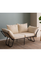 Canapea extensibilă 2 locuri Viper, Crem deschis, 100x42x40 cm