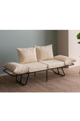 Canapea extensibilă 2 locuri Viper, Crem deschis, 100x42x40 cm