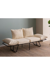 Canapea extensibilă 2 locuri Viper, Crem deschis, 100x42x40 cm