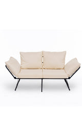 Canapea extensibilă 2 locuri Viper, Crem deschis, 100x42x40 cm
