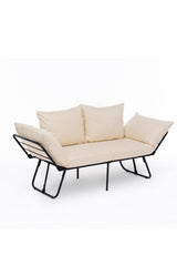Canapea extensibilă 2 locuri Viper, Crem deschis, 100x42x40 cm