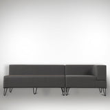 Canapea fixă 3 locuri Roha Sağ Köşe, Gri, 200x80x60 cm