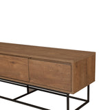 Comodă TV Milo 140, Nuc - Negru, 140x40x50 cm