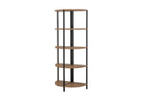 Bibliotecă Mona Rafix, Pin atlantic - Negru, 66x34x155 cm