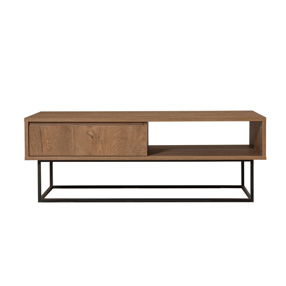 Set mobilă pentru sufragerie Laxus Takım 3, Nuc - Negru, 140x40x50 cm