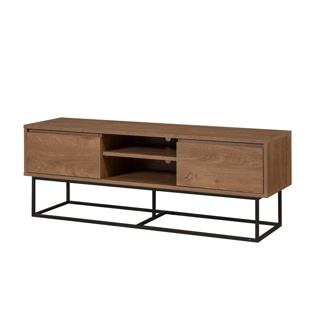 Set mobilă pentru sufragerie Laxus Takım 3, Nuc - Negru, 140x40x50 cm