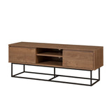 Set mobilă pentru sufragerie Laxus Takım 3, Nuc - Negru, 140x40x50 cm