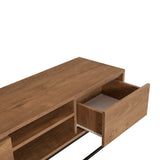 Set mobilă pentru sufragerie Laxus Takım 3, Nuc - Negru, 140x40x50 cm