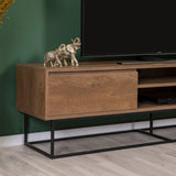 Set mobilă pentru sufragerie Laxus Takım 11, Nuc - Negru, 180x40x50 cm