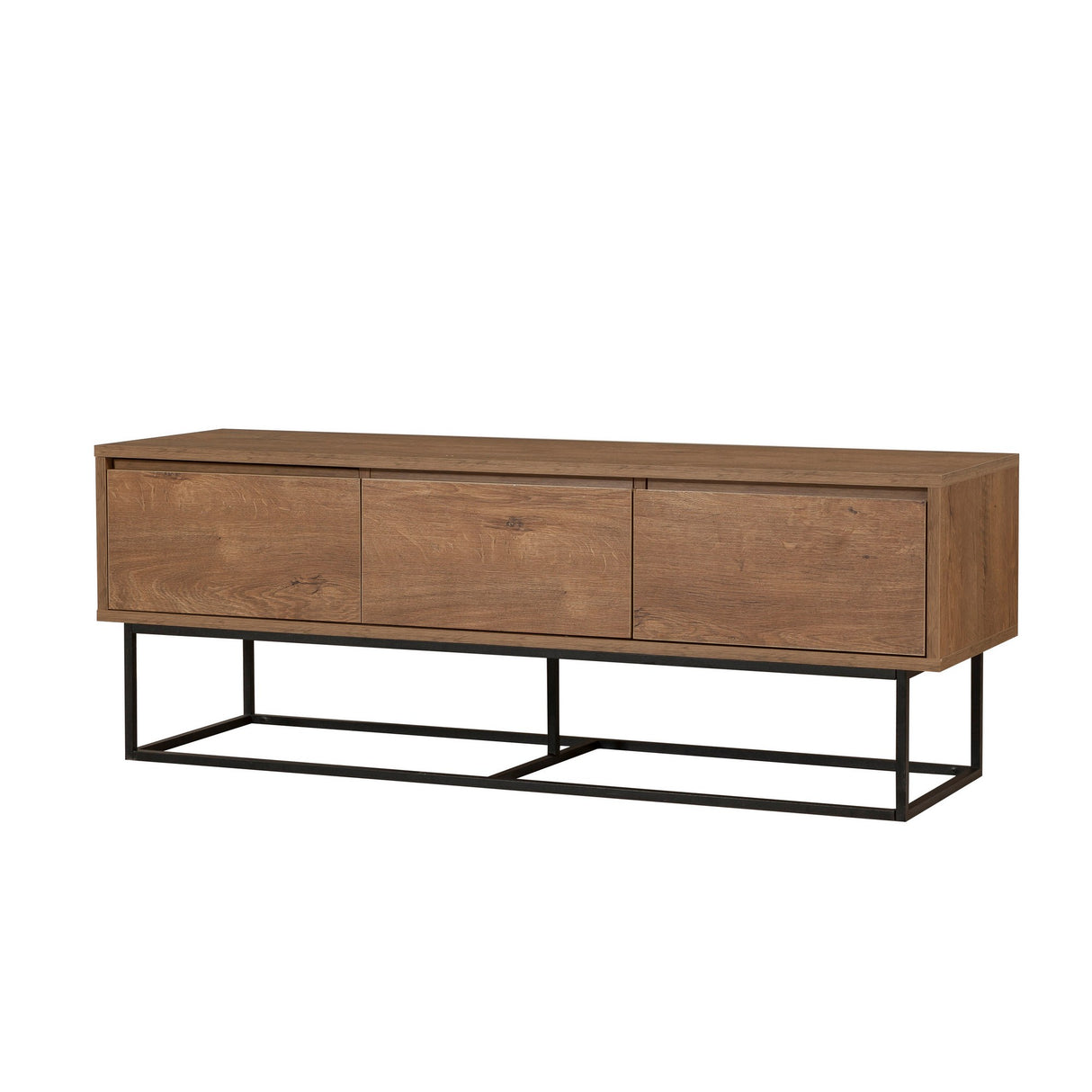 Set mobilă pentru sufragerie Laxus Takım 14, Nuc - Negru, 140x40x50 cm