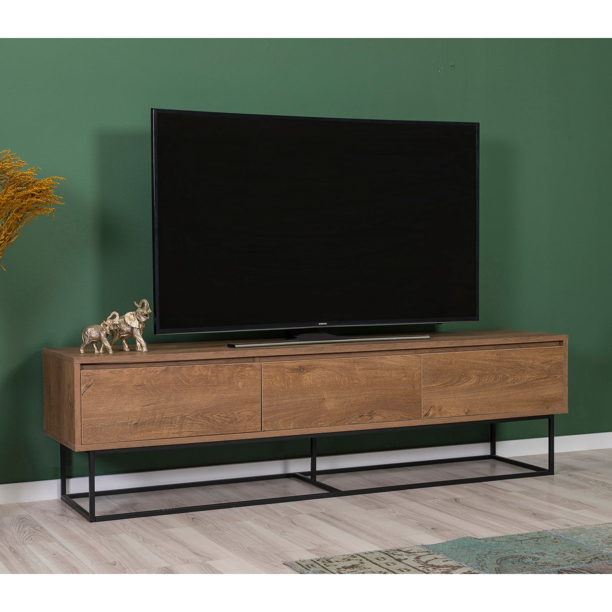 Set mobilă pentru sufragerie Laxus Takım 20, Nuc - Negru, 90x39x40 cm