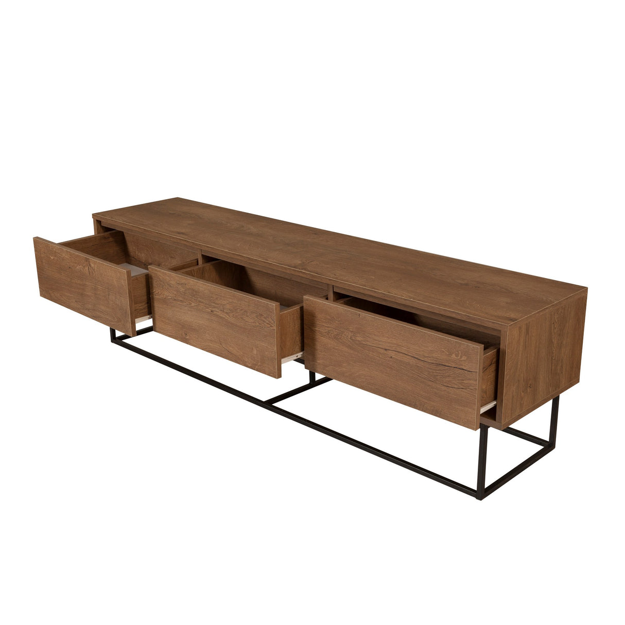 Set mobilă pentru sufragerie Laxus Takım 22, Nuc - Negru, 90x39x40 cm