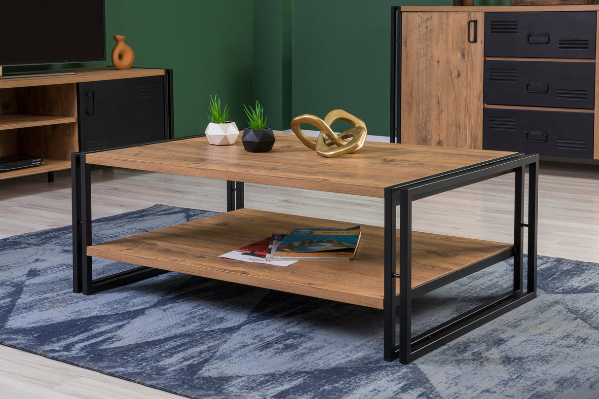 Set mobilă pentru sufragerie Cosmo Takım 23, Pin atlantic - Negru, 180x45x50 cm