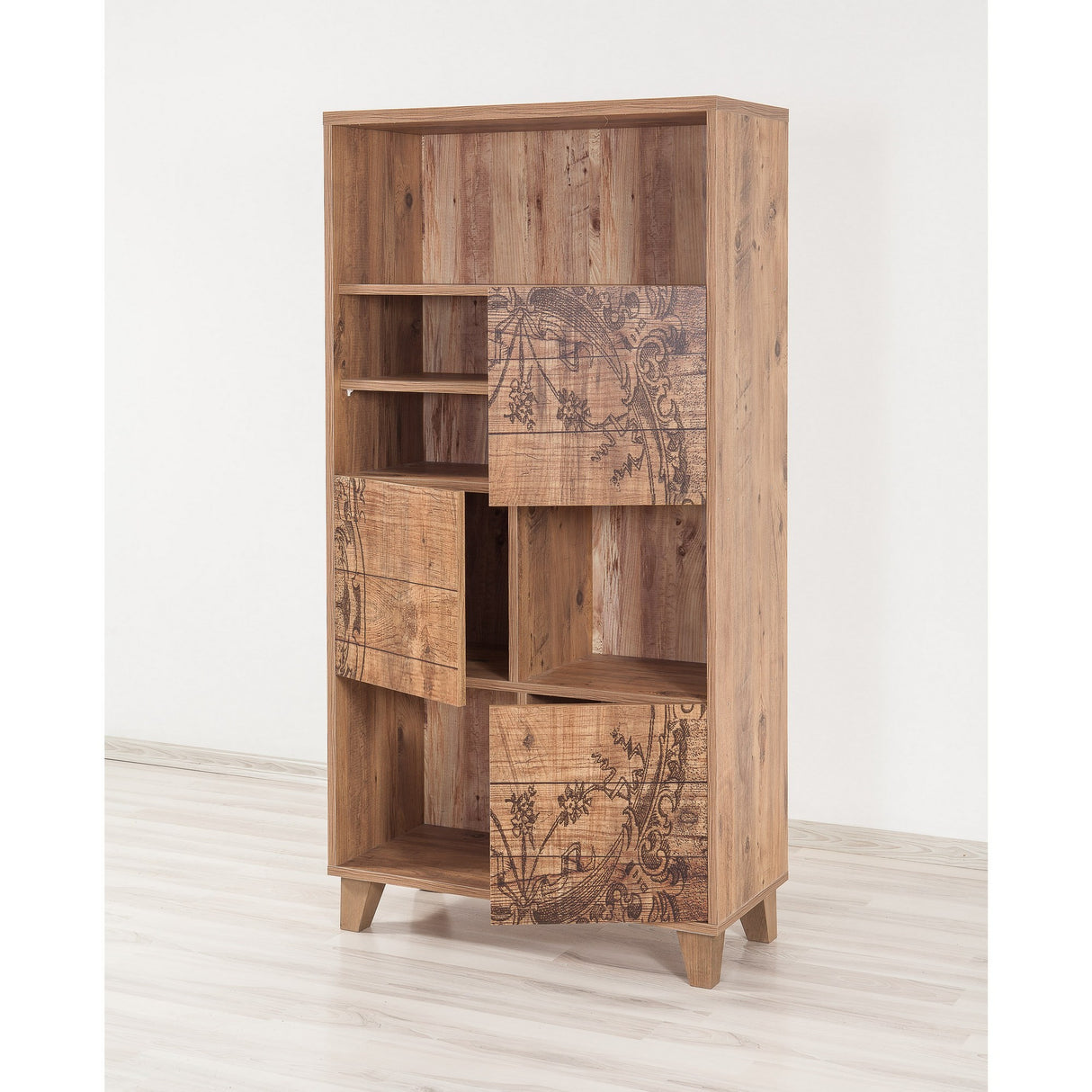 Bibliotecă Marina Flora - 757, Pin atlantic, 80x36x155 cm