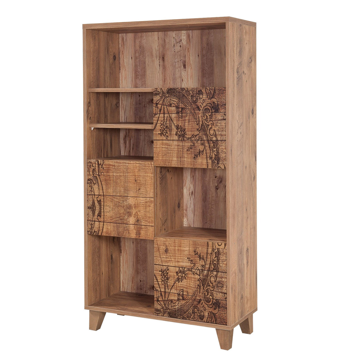 Bibliotecă Marina Flora - 757, Pin atlantic, 80x36x155 cm