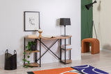 Birou Mayra Rafix, Pin atlantic - Negru, 138x34x75 cm