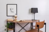 Birou Mayra Rafix, Pin atlantic - Negru, 138x34x75 cm