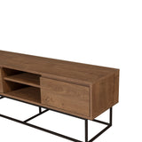 Comodă TV Rodez 140, Nuc - Negru, 140x40x50 cm