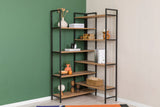 Bibliotecă Edra Rafix, Pin atlantic - Negru, 94x94x181 cm
