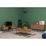 Set mobilă pentru sufragerie Laxus Takım 4, Nuc - Negru, 90x39x40 cm