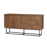 Set mobilă pentru sufragerie Laxus Takım 9, Nuc - Negru, 90x39x40 cm
