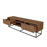 Set mobilă pentru sufragerie Laxus Takım 11, Nuc - Negru, 180x40x50 cm