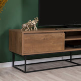 Set mobilă pentru sufragerie Laxus Takım 13, Nuc - Negru, 180x40x50 cm